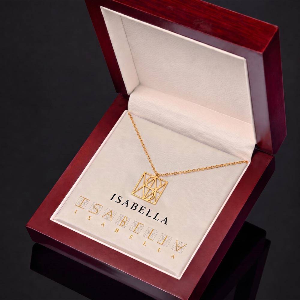 Personalized Name Logo Necklace: Custom Handmade Jewelry Gift