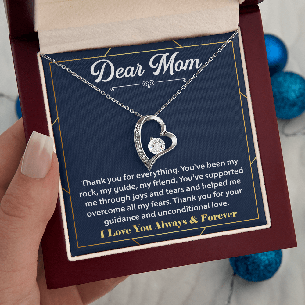 Dear Mom - a Mom Like You is the Sweetest Gift - Forever Love Necklace