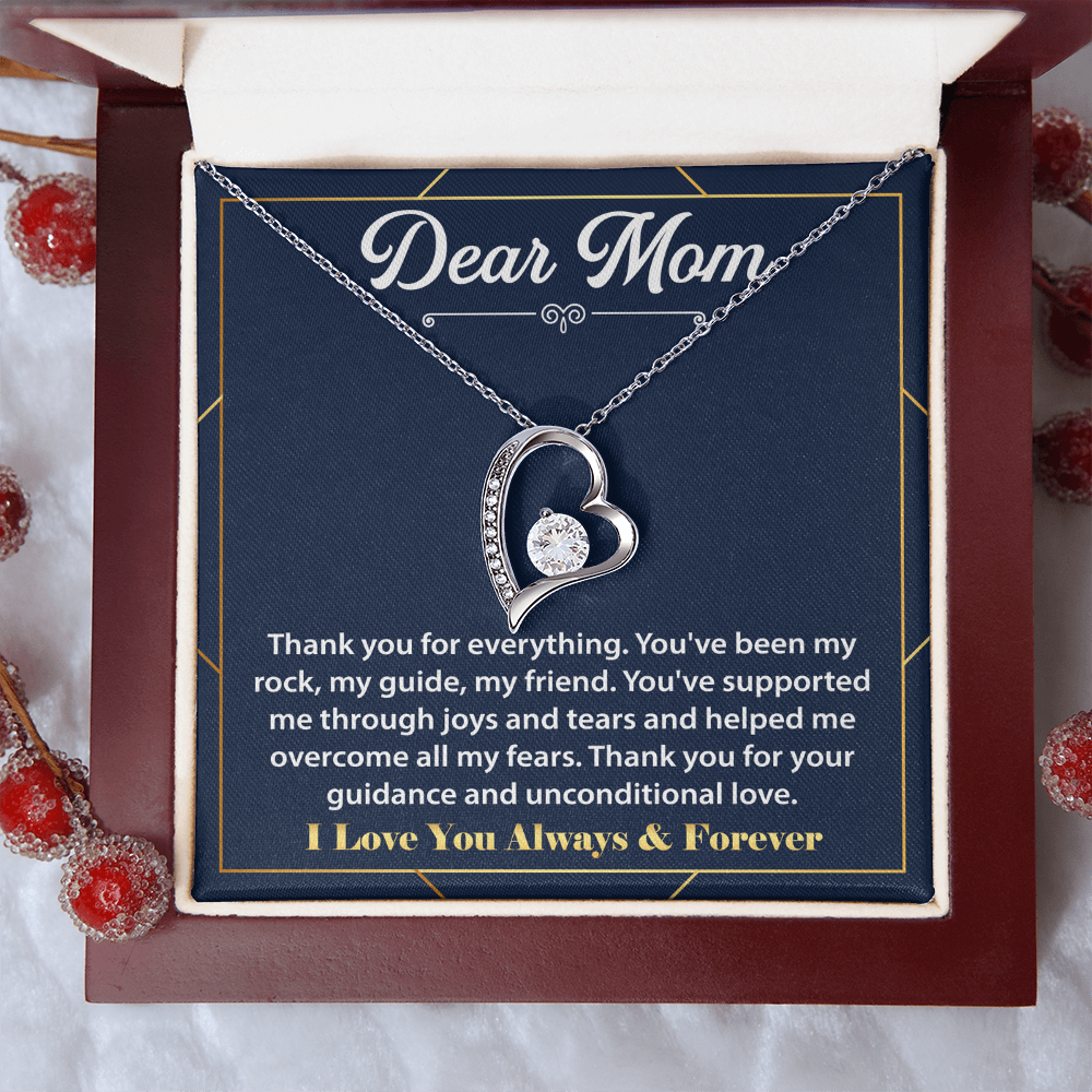 Dear Mom - a Mom Like You is the Sweetest Gift - Forever Love Necklace
