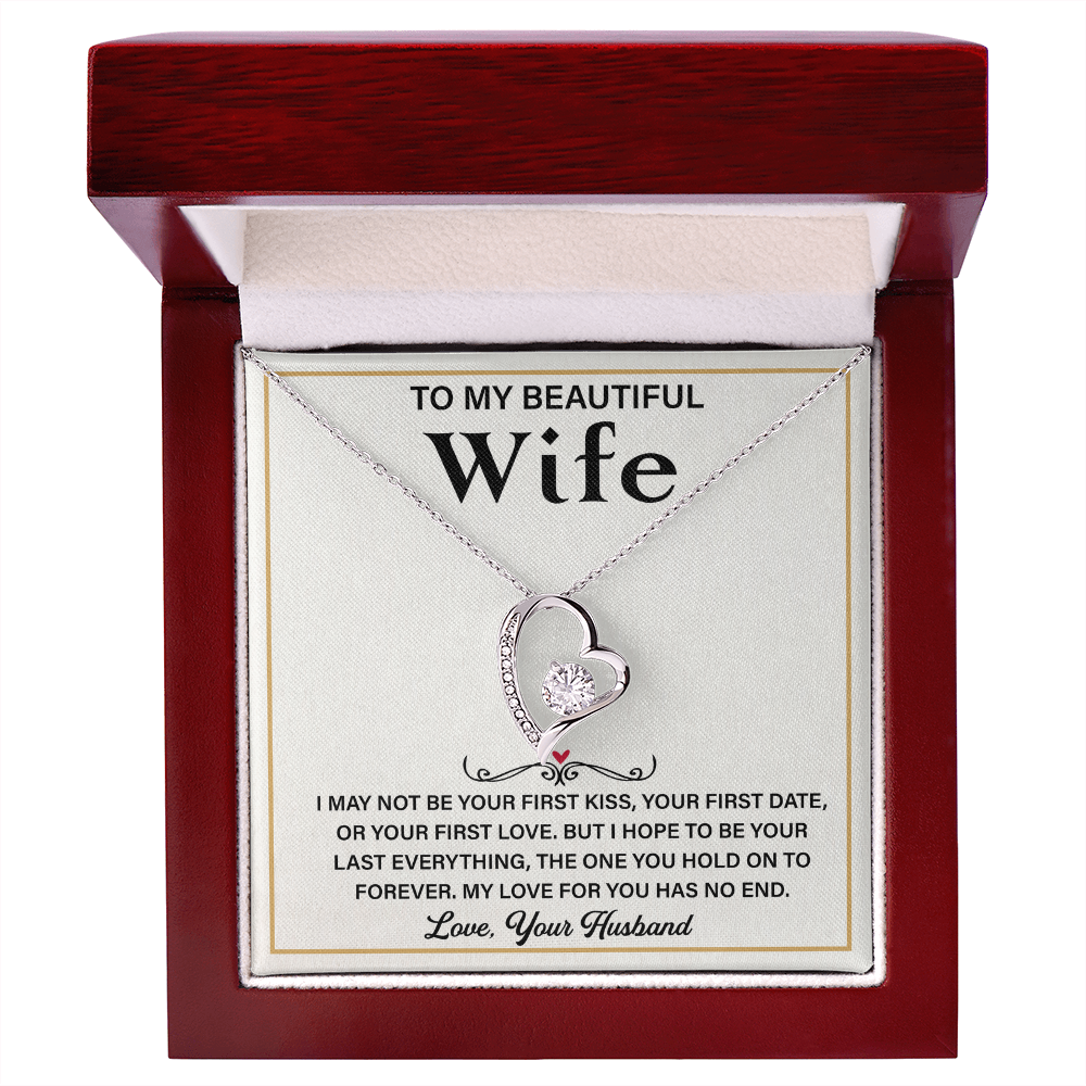 To My Wonderful Wife – My Every Tomorrow is Beautiful Because of You - Forever Love Necklace