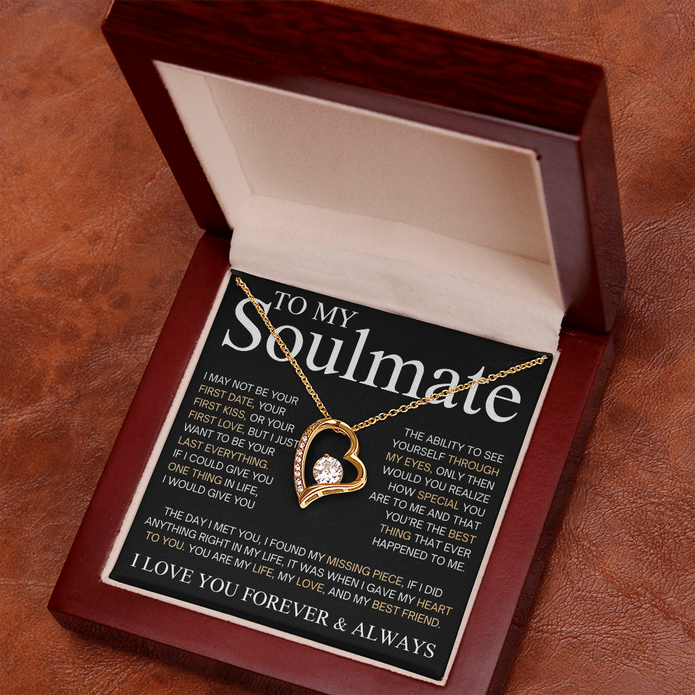 To My Beautiful Soulmate Necklace for Women, Necklace for Wife From Husband, Girlfriend Necklace From Boyfriend