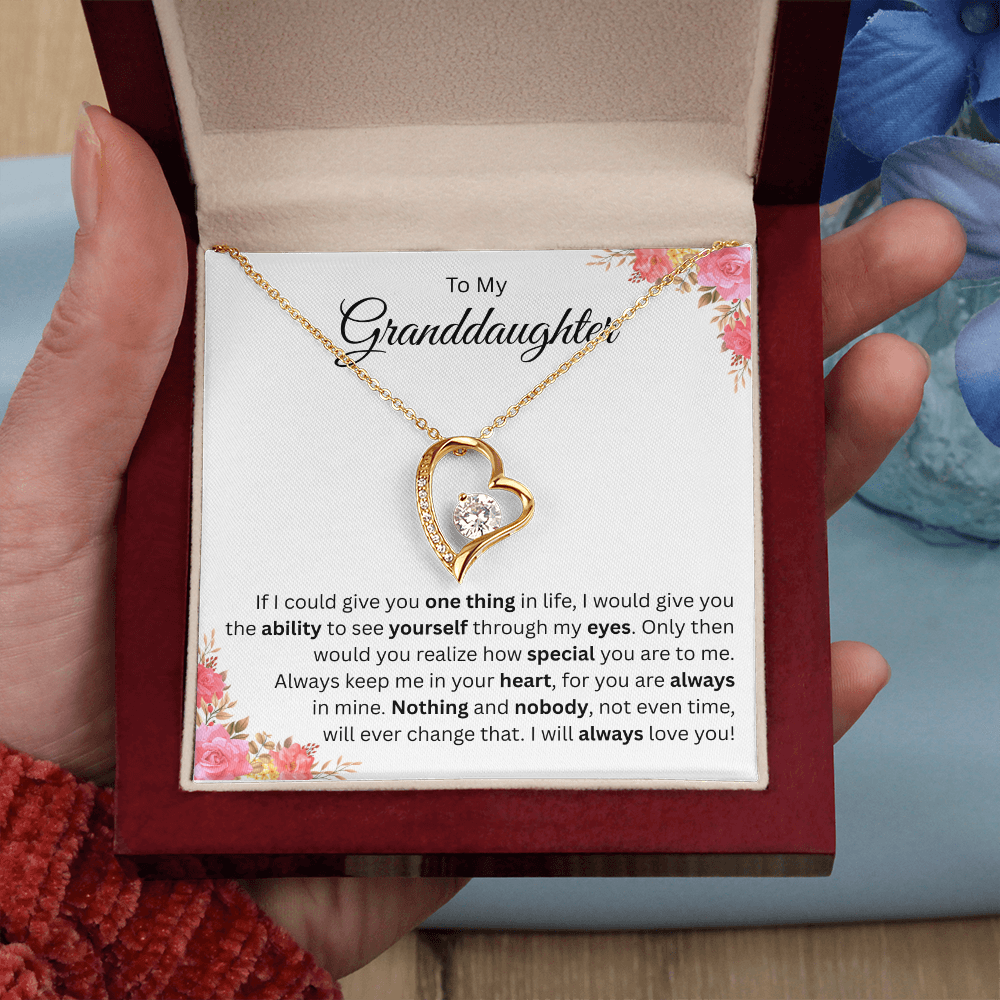 To My Beautiful Granddaughter Necklace From Grandma and Grandpa