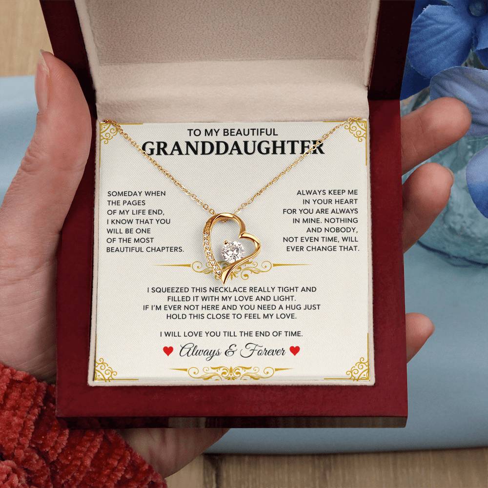 To My Granddaughter Keep This Close and Remember How Much You Are Loved Heartfelt Gift