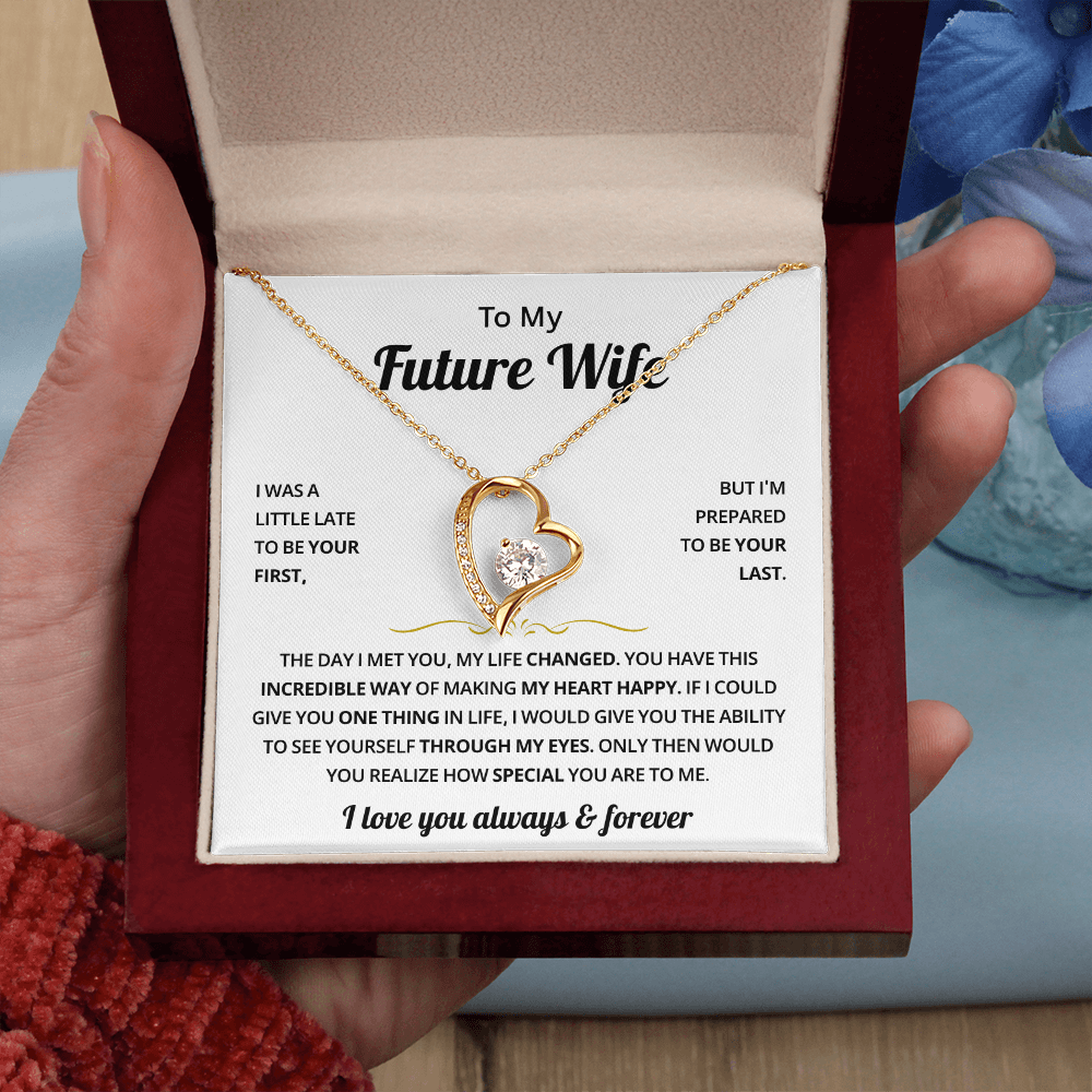 To My Future Wife Necklace, Romantic Jewelry Valentine's Day Gift for Her