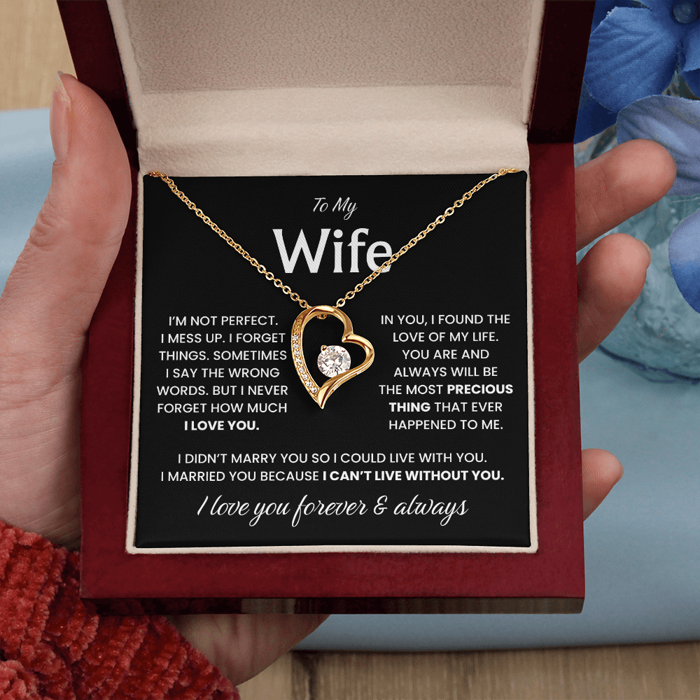 To My Wife Gifts For Her - Forever Love Necklace