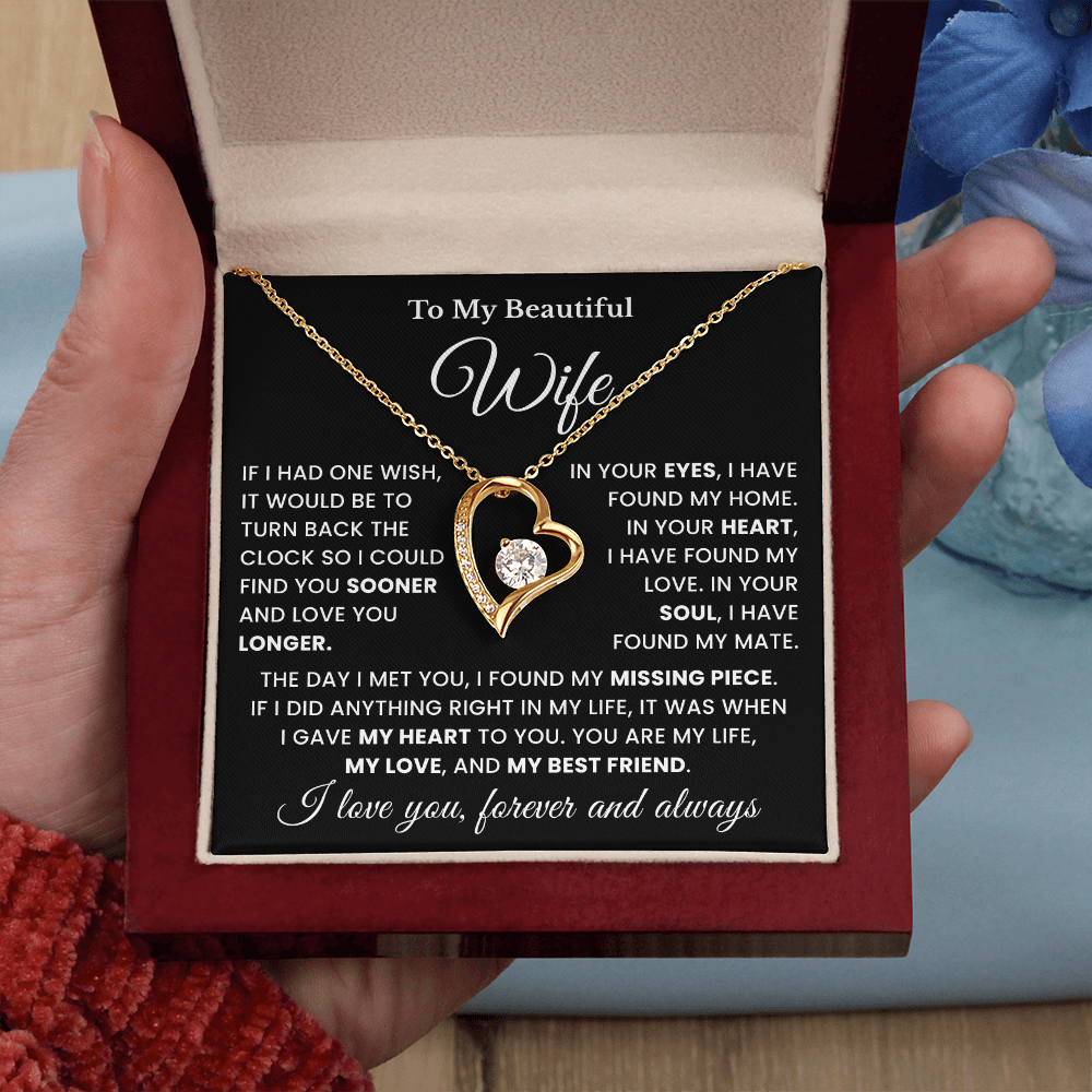 Necklace for Wife From Husband, Valentines Wedding Anniversary Gifts for Wife