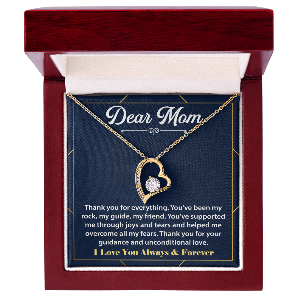 Dear Mom - a Mom Like You is the Sweetest Gift - Forever Love Necklace
