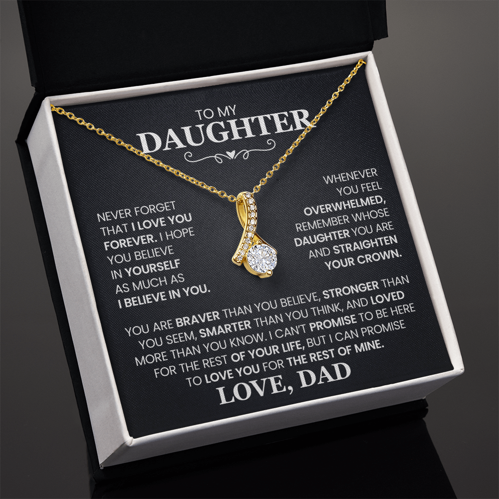 To My Beautiful Daughter - Alluring Beauty Necklace With Gift Box