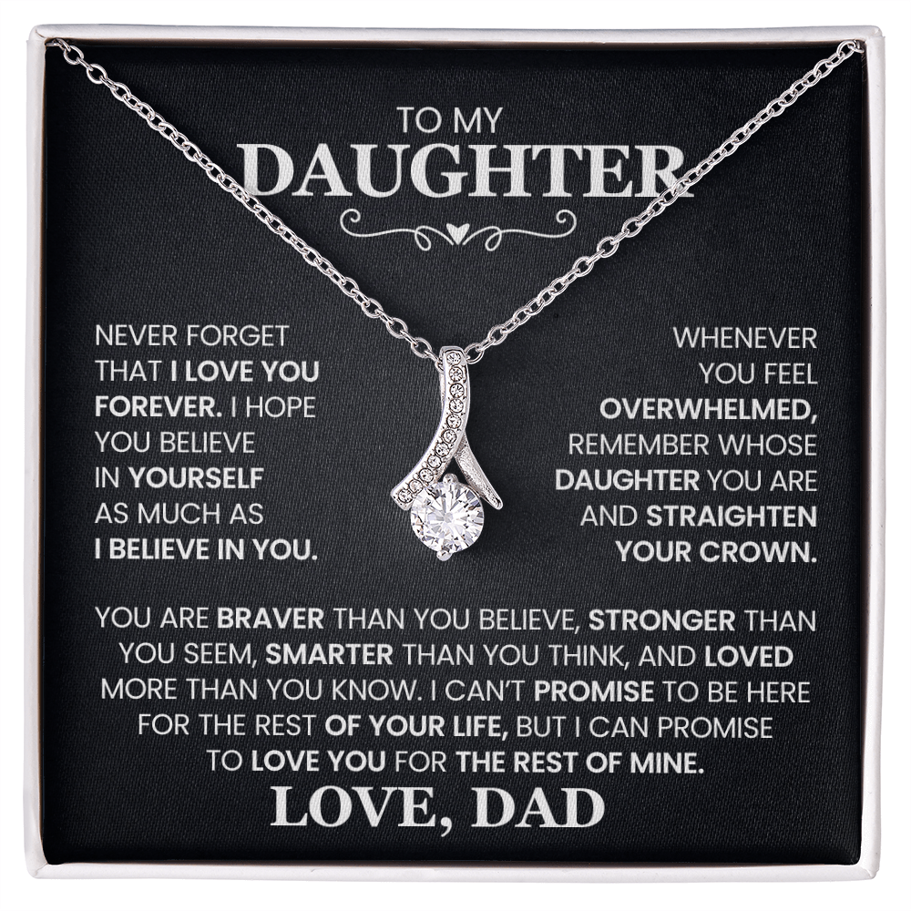 To My Beautiful Daughter - Alluring Beauty Necklace With Gift Box