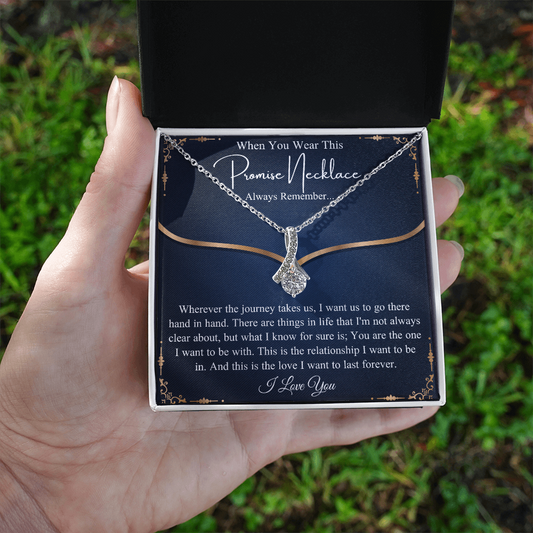 Meaningful Alluring Beauty Promise Necklace Gifts for Girlfriend Wife Fiancée