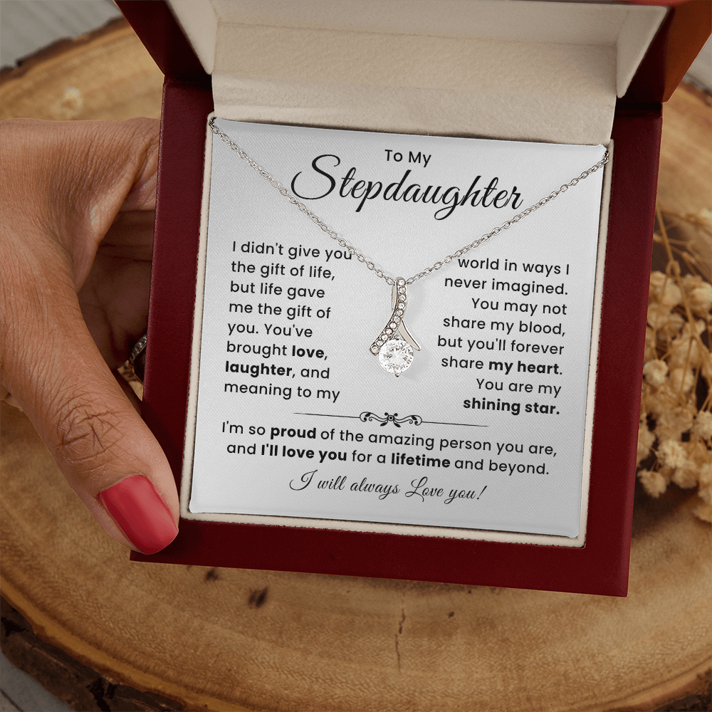 Stepdaughter Necklace from Dad & Mom | Heartfelt Gift