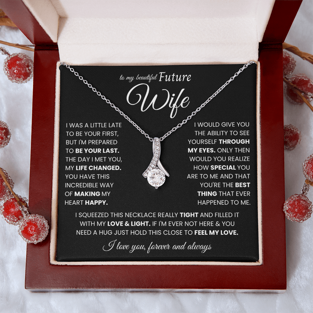 To My Future Wife Necklace From Husband, Valentine's Gifts for Girlfriend