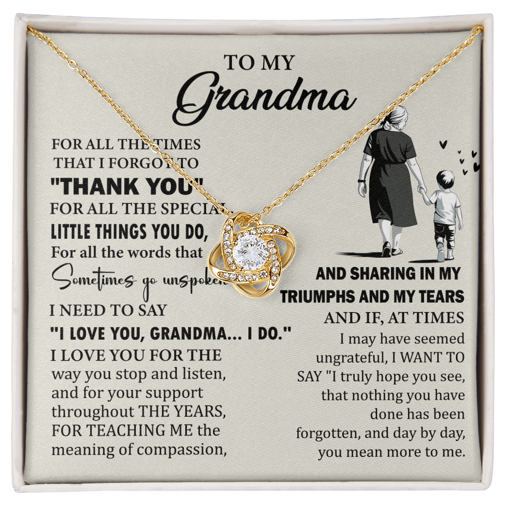 Necklace Gift for Her - My Grandma is a Warrior, Supporting Grandma