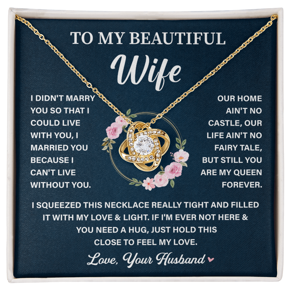 To My Precious Wife – You Are My Happiness, My Strength – Necklace Gift for Her