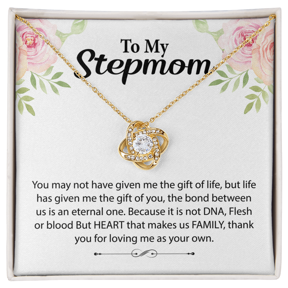 To My Stepmom - a Mom Like You is the Sweetest Gift - Love Knot Necklace