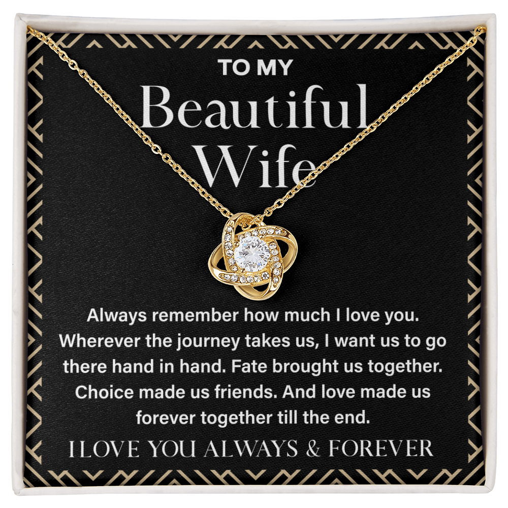 Necklace to My Wife From Husband Forever Love, Gift for Wives With Message Card