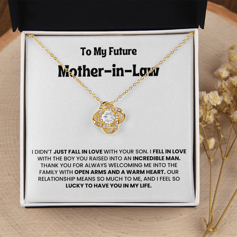To My Future Mother-in-Law Necklace for Women's Day Gift