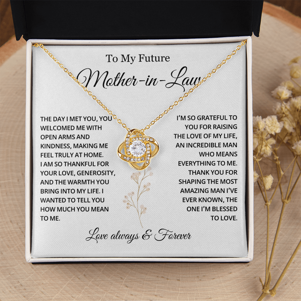 Sentimental Necklace for Future Mother-in-law With Heartfelt Message Card