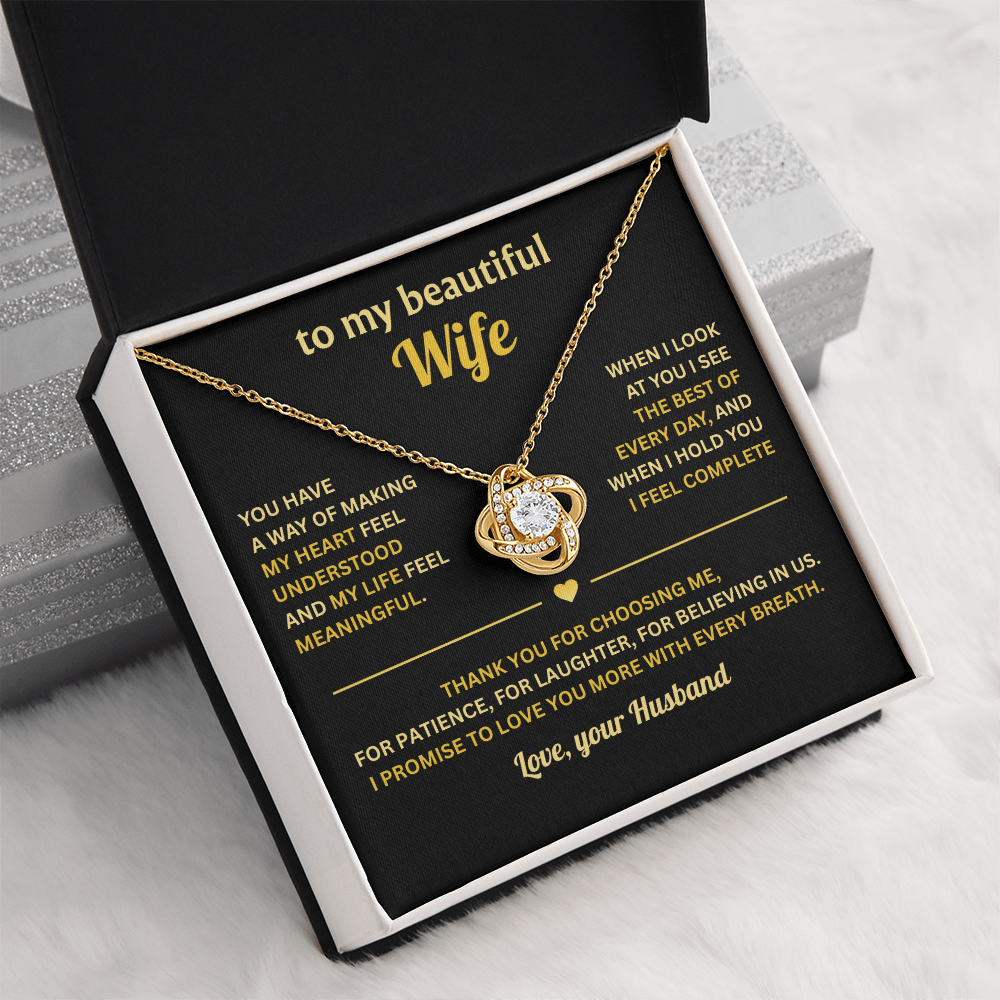 To My Wife Necklace From Husband - Soulmate Necklace for Women