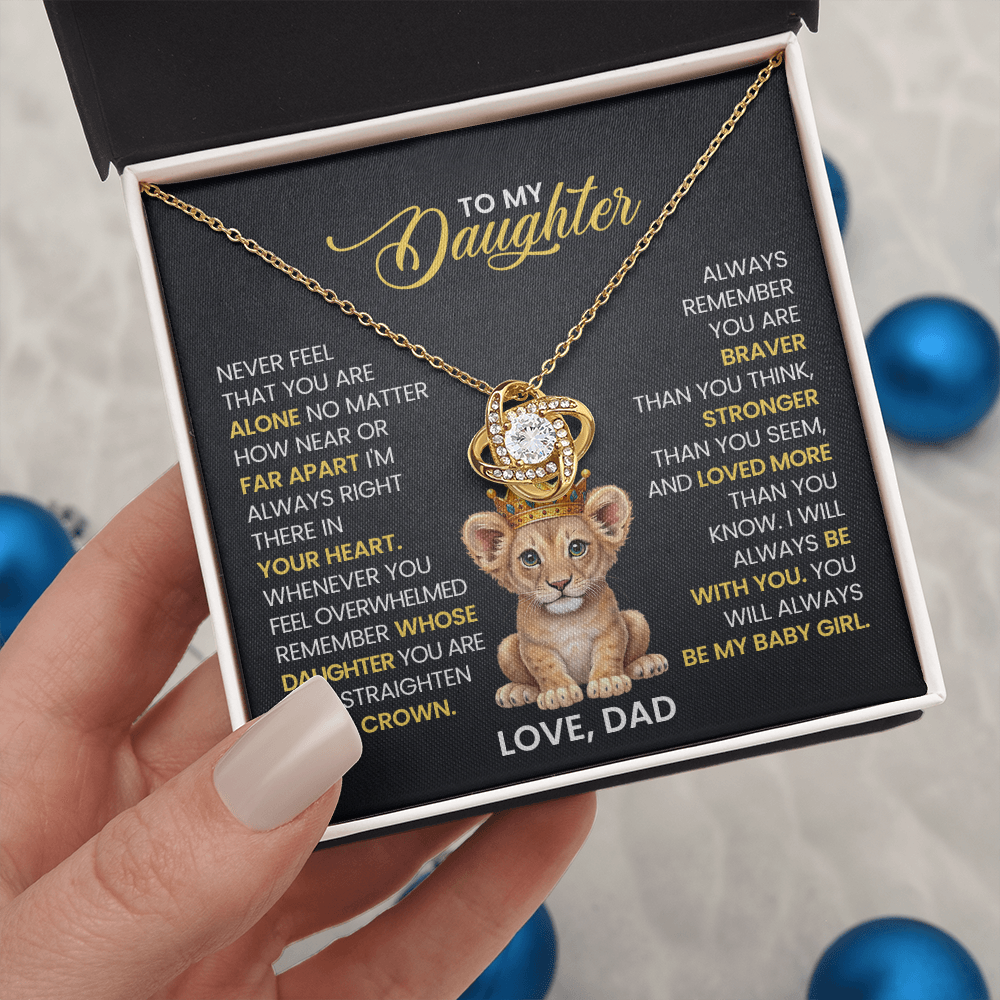 To My Daughter - Never Feel You Are Alone - Necklace Gifts