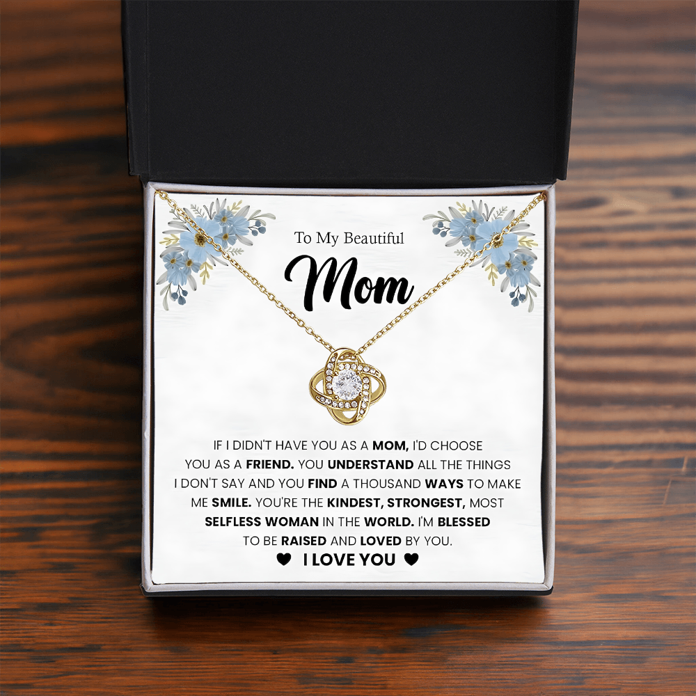 To My Beautiful Mom Necklace, Gift for Mom From Daughter or Son