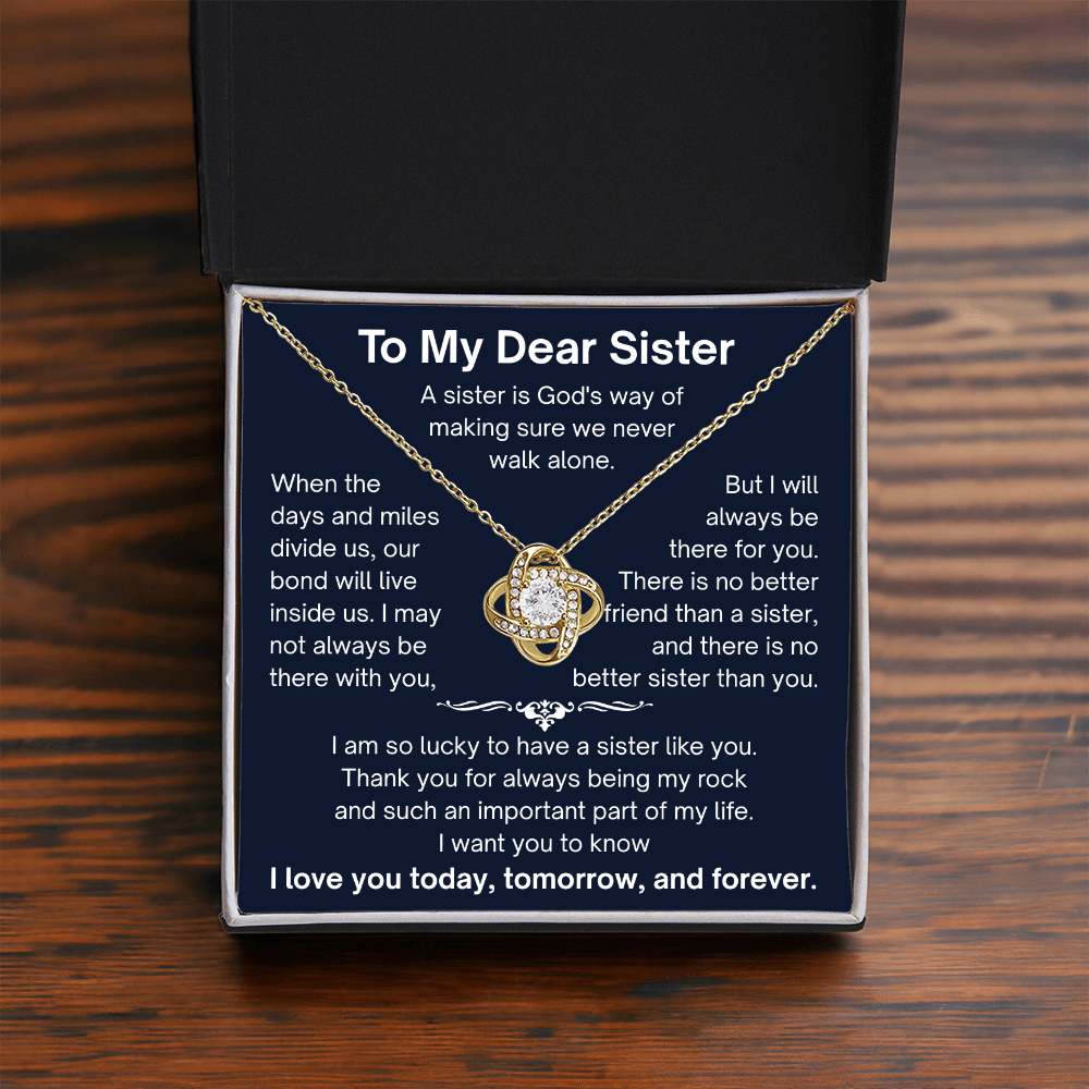 To My Daughter - My Best Friend, and My Forever Friend - Love Knot Necklace