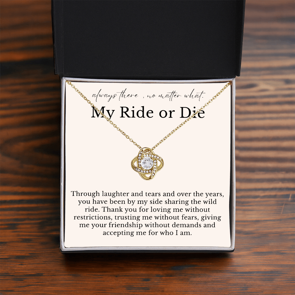 Thank You for Creating My Best Friend - Love Knot Necklace