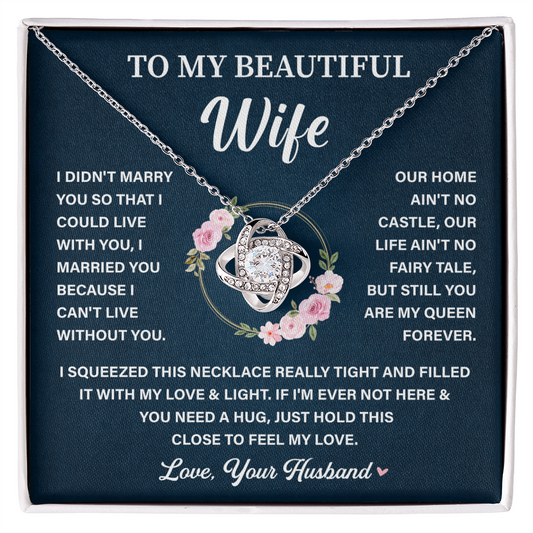 To My Precious Wife – You Are My Happiness, My Strength – Necklace Gift for Her