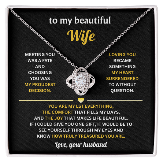 To My Beautiful Wife - Thank You for Being My Wife, Gifts for Her