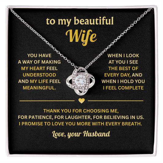 To My Wife Necklace Gift From Husband, Wife Gift for Anniversary