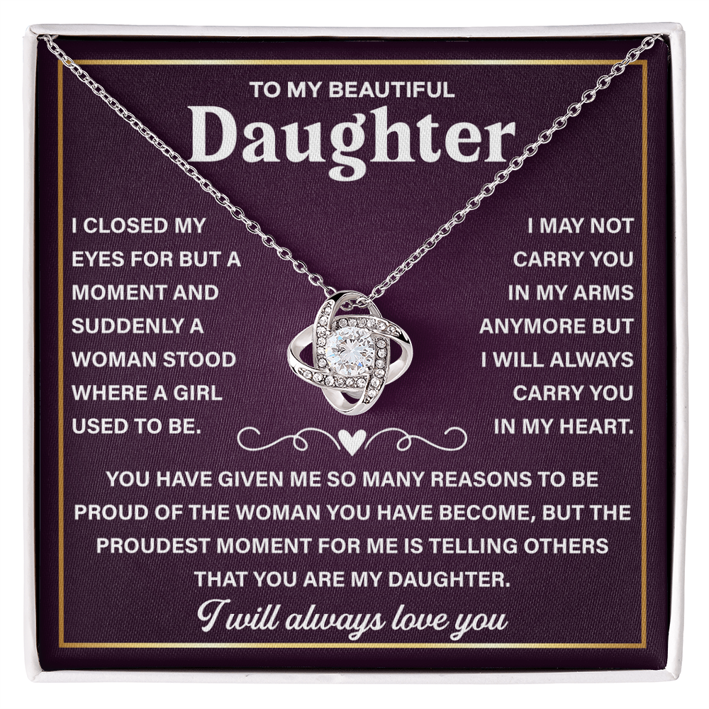 Gifts for Adult Daughters From Mum - Mother Daughter Jewelry - Love Knot Necklace