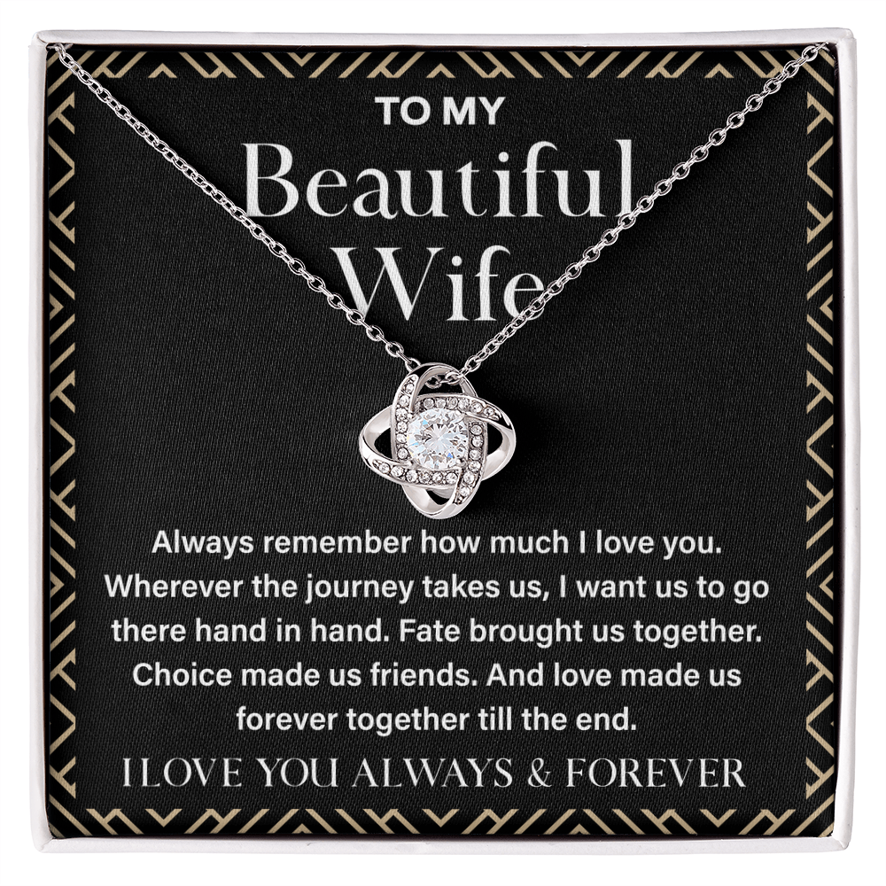Necklace to My Wife From Husband Forever Love, Gift for Wives With Message Card