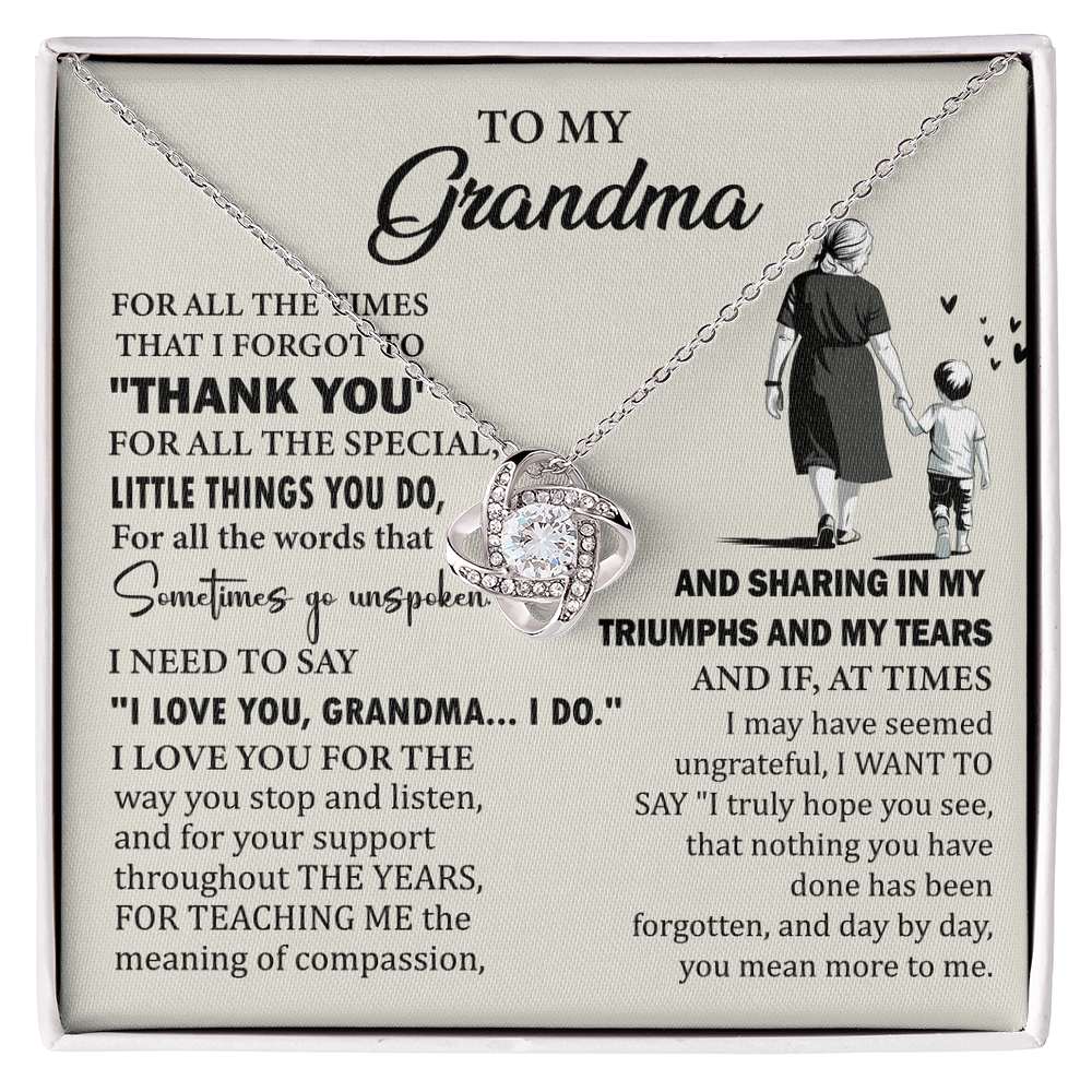 Necklace Gift for Her - My Grandma is a Warrior, Supporting Grandma