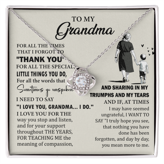 Necklace Gift for Her - My Grandma is a Warrior, Supporting Grandma