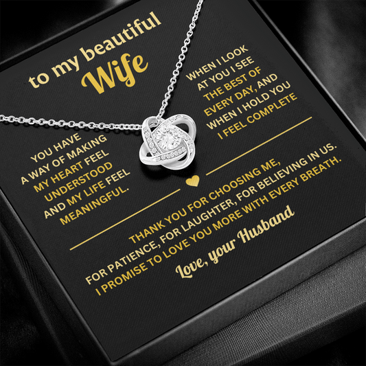 To My Wife Necklace Gift From Husband, Wife Gift for Anniversary