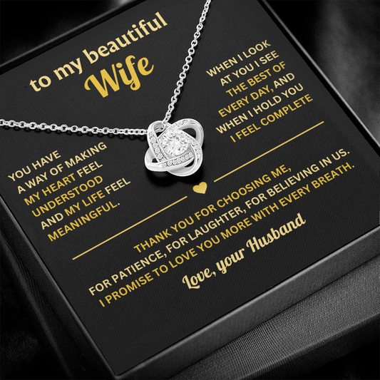 To My Wife Necklace From Husband - Soulmate Necklace for Women