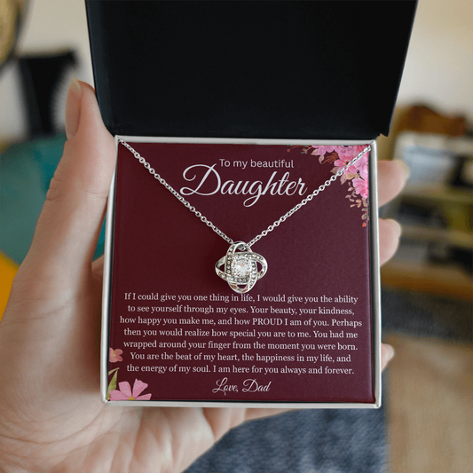 To My Daughter Necklace – Meaningful Gift Necklace from Mom or Dad