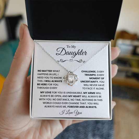 To My Daughter Necklace From Dad and Mom with Message Card