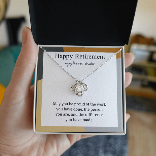 Happy Retirement Necklace for Women - Cheers to a Happy and Healthy Retirement