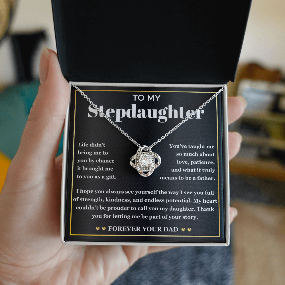 Stepdaughter Necklace With Elegant Gift Box & Heartfelt Message Card