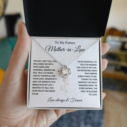 Sentimental Necklace for Future Mother-in-law With Heartfelt Message Card