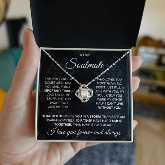 To My Beautiful Soulmate Necklace for Women, Necklace for Wife From Husband