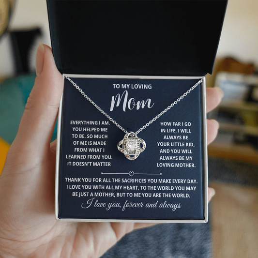 To My Mom - My Bestfriend & The Best Mom Ever - Love Knot Necklace