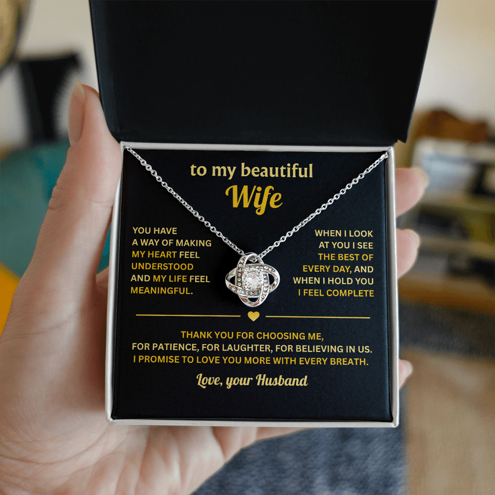 To My Wife Necklace From Husband - Soulmate Necklace for Women