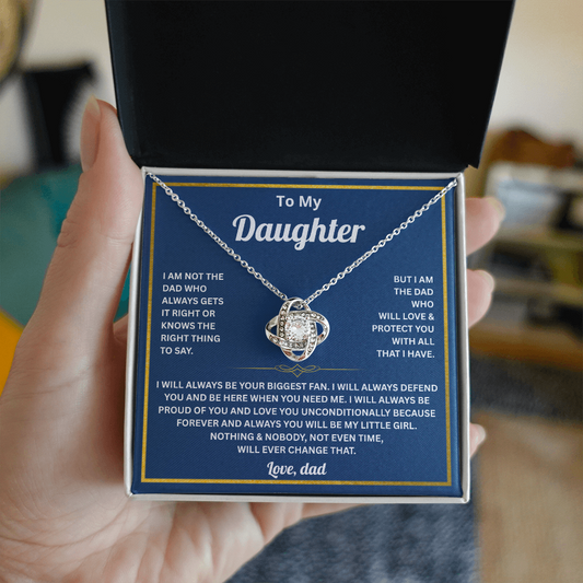 To My Daughter Necklace From Dad, Daddy to Daughter Jewelry - Birthday, Christmas Presents