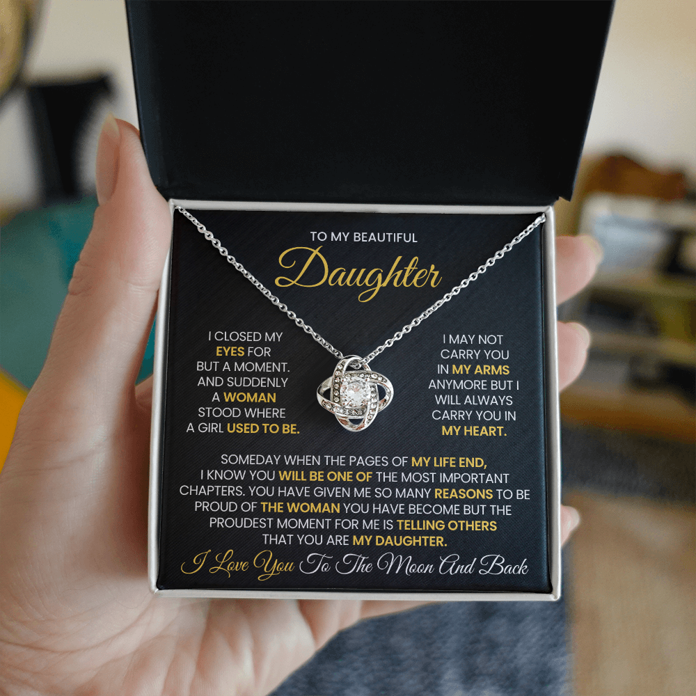 To My Beautiful Daughter Necklace - Never Forget That I Love You