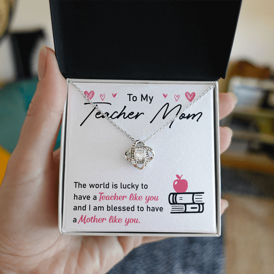 To My Teacher Mom Gift from Son or Daughter | Best Selling 2026 Strength and Love Necklace