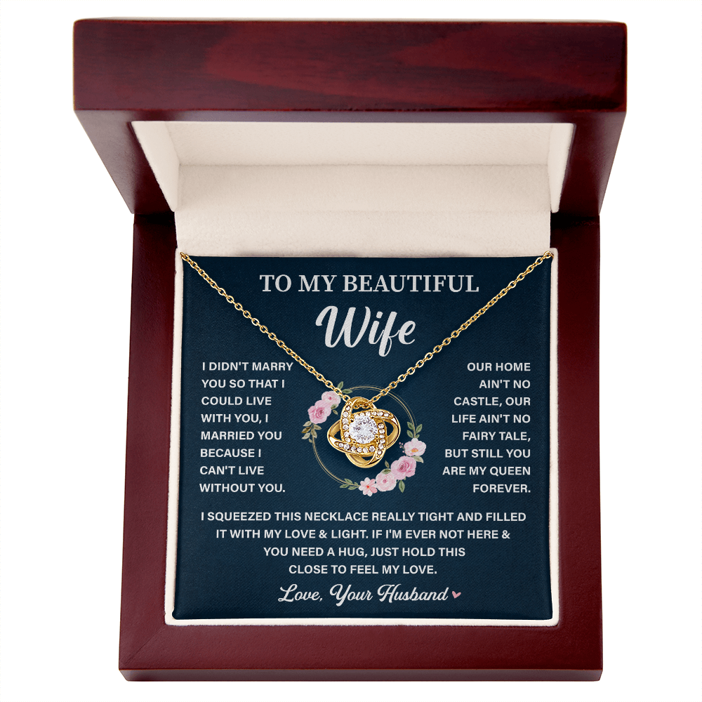 To My Precious Wife – You Are My Happiness, My Strength – Necklace Gift for Her