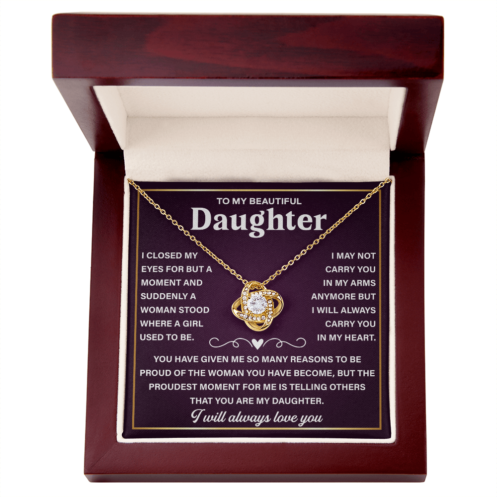 Gifts for Adult Daughters From Mum - Mother Daughter Jewelry - Love Knot Necklace
