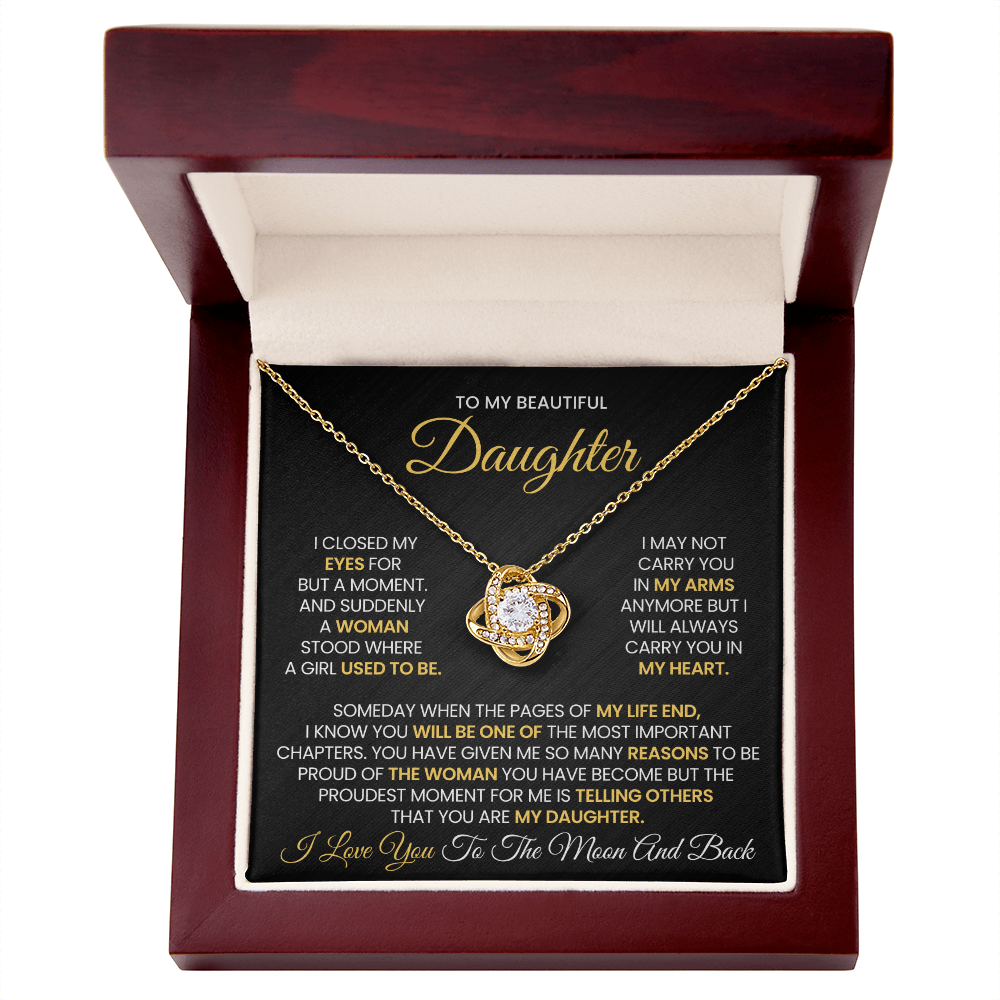 To My Beautiful Daughter Necklace - Never Forget That I Love You